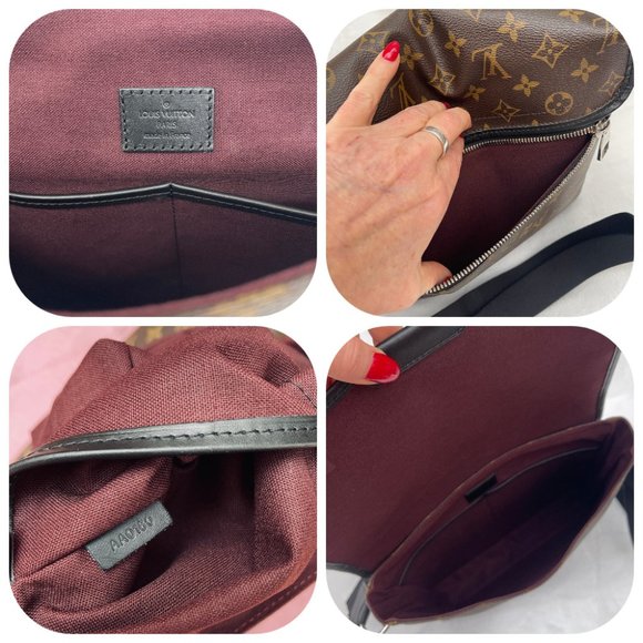 New Auc Louis Vuitton Monogram Macassar Canvas Bass MM Messenger/crossbody Bag - Picture 5 of 17